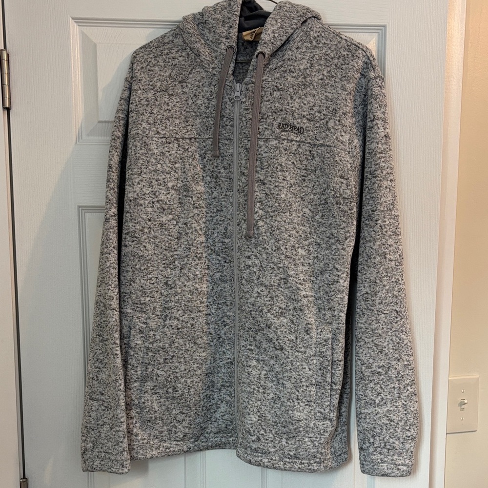 RedHead Heather Gray Zip-Up Sweater